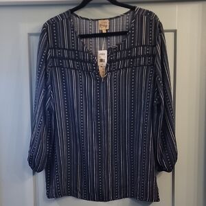 Striped Navy Blouse